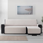 Capa de Sofá Chaise Longue Acolchoada (Cor Pastel)