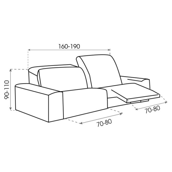 Funda de sofá Bielástica Relax 2 plazas