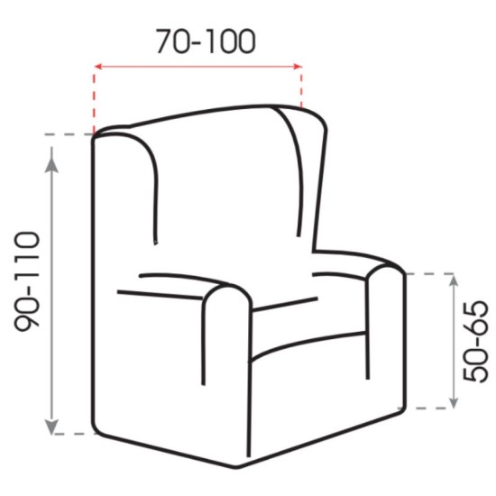 Funda de Sillón Orejero Bielástica