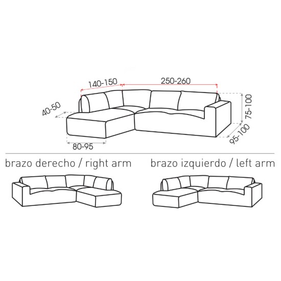Funda Riconera Bielástica Chaise Longue